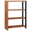  Könyvszekrény Barna, Fekete 80 x 30 x 110 cm Tömör Akácfa