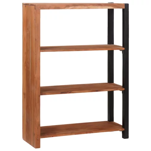  Könyvszekrény Barna, Fekete 80 x 30 x 110 cm Tömör Akácfa