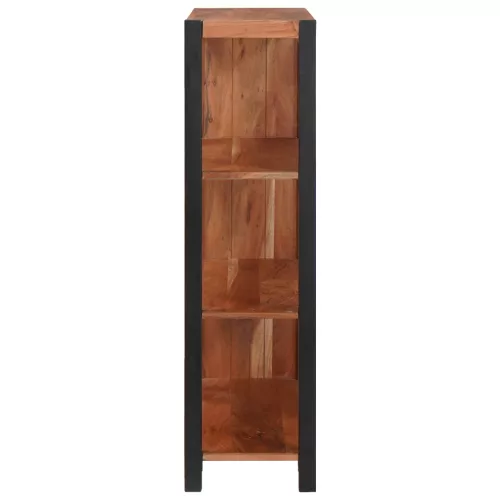  Könyvszekrény Barna, Fekete 80 x 30 x 110 cm Tömör Akácfa