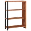  Könyvszekrény Barna, Fekete 80 x 30 x 110 cm Tömör Akácfa