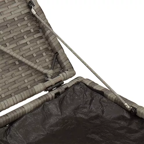  kerti székek párnákkal 2 db szürke 40x40x43 cm polirattan