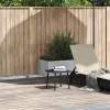 téglalap fekete polyrattan kerti dohányzóasztal 40x40x37 cm