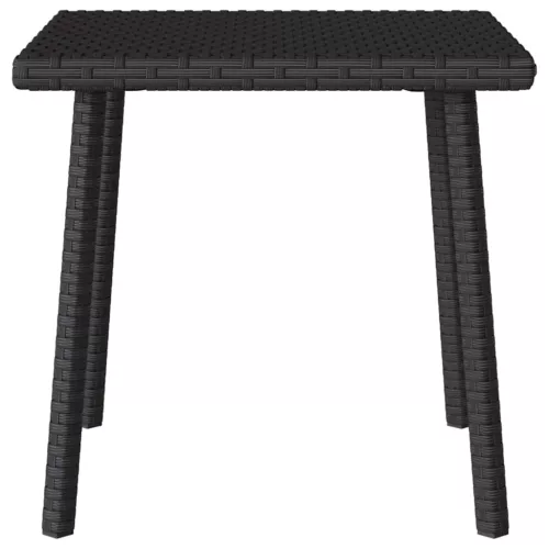  téglalap fekete polyrattan kerti dohányzóasztal 40x40x37 cm