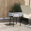  téglalap barna polyrattan kerti dohányzóasztal 40x40x37cm