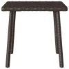  téglalap barna polyrattan kerti dohányzóasztal 40x40x37cm