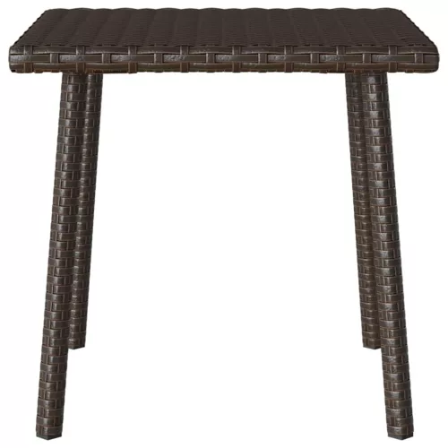  téglalap barna polyrattan kerti dohányzóasztal 40x40x37cm