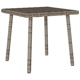    téglalap szürke polyrattan kerti dohányzóasztal 40x40x37cm