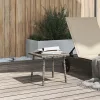  téglalap szürke polyrattan kerti dohányzóasztal 40x40x37cm