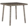  téglalap szürke polyrattan kerti dohányzóasztal 40x40x37cm