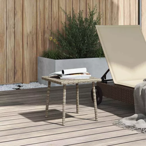  téglalap polyrattan kerti dohányzóasztal 40x40x37cm