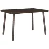 téglalap barna polyrattan kerti dohányzóasztal 60x40x37cm