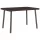  téglalap barna polyrattan kerti dohányzóasztal 60x40x37cm