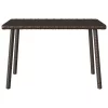  téglalap barna polyrattan kerti dohányzóasztal 60x40x37cm