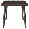  téglalap barna polyrattan kerti dohányzóasztal 60x40x37cm