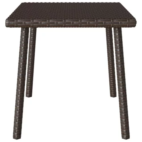  téglalap barna polyrattan kerti dohányzóasztal 60x40x37cm