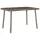  téglalap szürke polyrattan kerti dohányzóasztal 60x40x37cm