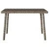  téglalap szürke polyrattan kerti dohányzóasztal 60x40x37cm