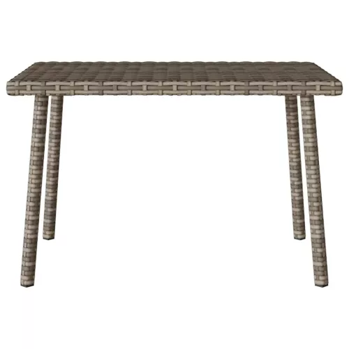  téglalap szürke polyrattan kerti dohányzóasztal 60x40x37cm