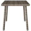  téglalap szürke polyrattan kerti dohányzóasztal 60x40x37cm