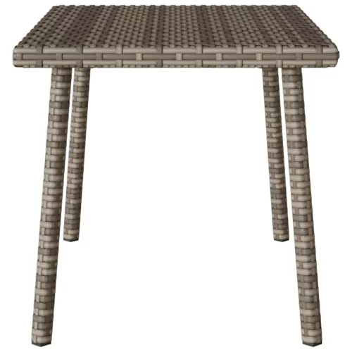  téglalap szürke polyrattan kerti dohányzóasztal 60x40x37cm