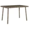  téglalap szürke polyrattan kerti dohányzóasztal 60x40x37cm