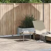  téglalap bézs polyrattan kerti dohányzóasztal 60x40x37cm