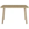  téglalap bézs polyrattan kerti dohányzóasztal 60x40x37cm