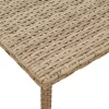  téglalap bézs polyrattan kerti dohányzóasztal 60x40x37cm