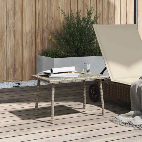  téglalap polyrattan kerti dohányzóasztal 60x40x37cm