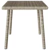  téglalap polyrattan kerti dohányzóasztal 60x40x37cm