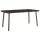  téglalap barna polyrattan kerti dohányzóasztal 80x40x37cm