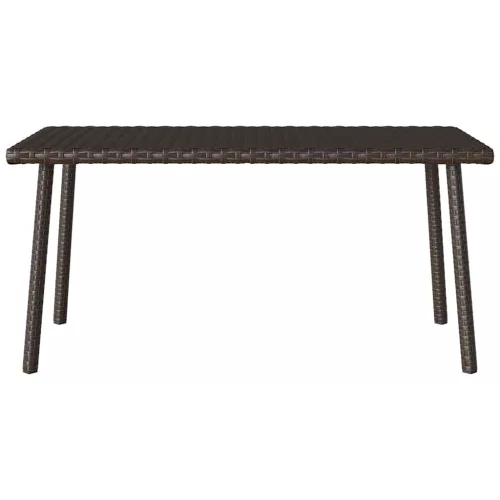  téglalap barna polyrattan kerti dohányzóasztal 80x40x37cm