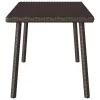  téglalap barna polyrattan kerti dohányzóasztal 80x40x37cm