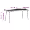  téglalap barna polyrattan kerti dohányzóasztal 80x40x37cm