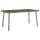  téglalap szürke polyrattan kerti dohányzóasztal 80x40x37cm