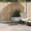  téglalap szürke polyrattan kerti dohányzóasztal 80x40x37cm