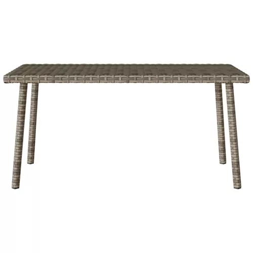  téglalap szürke polyrattan kerti dohányzóasztal 80x40x37cm