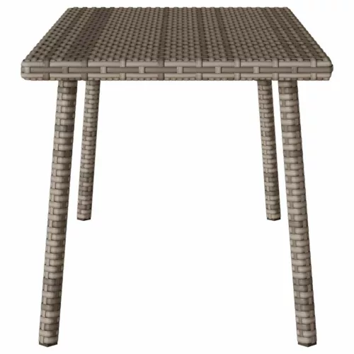  téglalap szürke polyrattan kerti dohányzóasztal 80x40x37cm