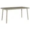  téglalap polyrattan kerti dohányzóasztal 80x40x37cm
