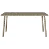  téglalap polyrattan kerti dohányzóasztal 80x40x37cm
