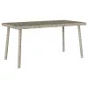  téglalap polyrattan kerti dohányzóasztal 80x40x37cm
