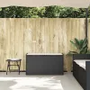  fekete polyrattan kültéri tárolópad párnával 100 cm
