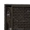  fekete polyrattan kültéri tárolópad párnával 100 cm