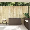  barna polyrattan kültéri tárolópad párnával 100 cm