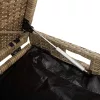  bézs polyrattan kültéri tárolópad párnával 100 cm