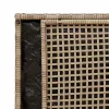  bézs polyrattan kültéri tárolópad párnával 100 cm