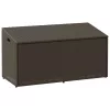  barna polyrattan kerti tárolóláda 110x50x58 cm