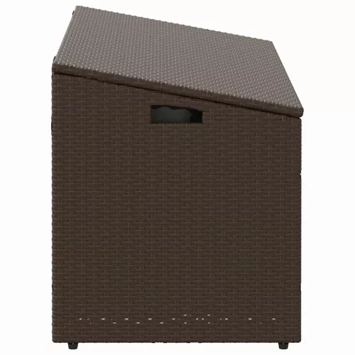  barna polyrattan kerti tárolóláda 110x50x58 cm