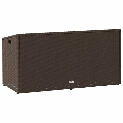  barna polyrattan kerti tárolóláda 110x50x58 cm