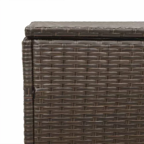  barna polyrattan kerti tárolóláda 110x50x58 cm